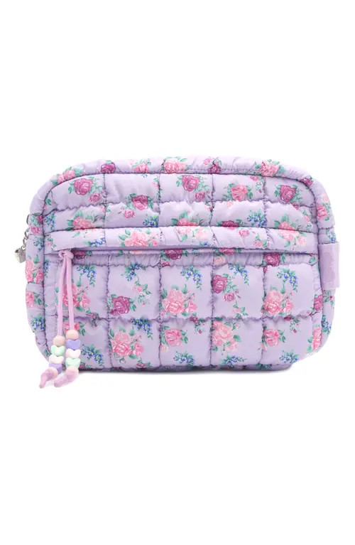 OMG Accessories Kids' Floral Print Scrunch Pouch in Orchid at Nordstrom | Nordstrom