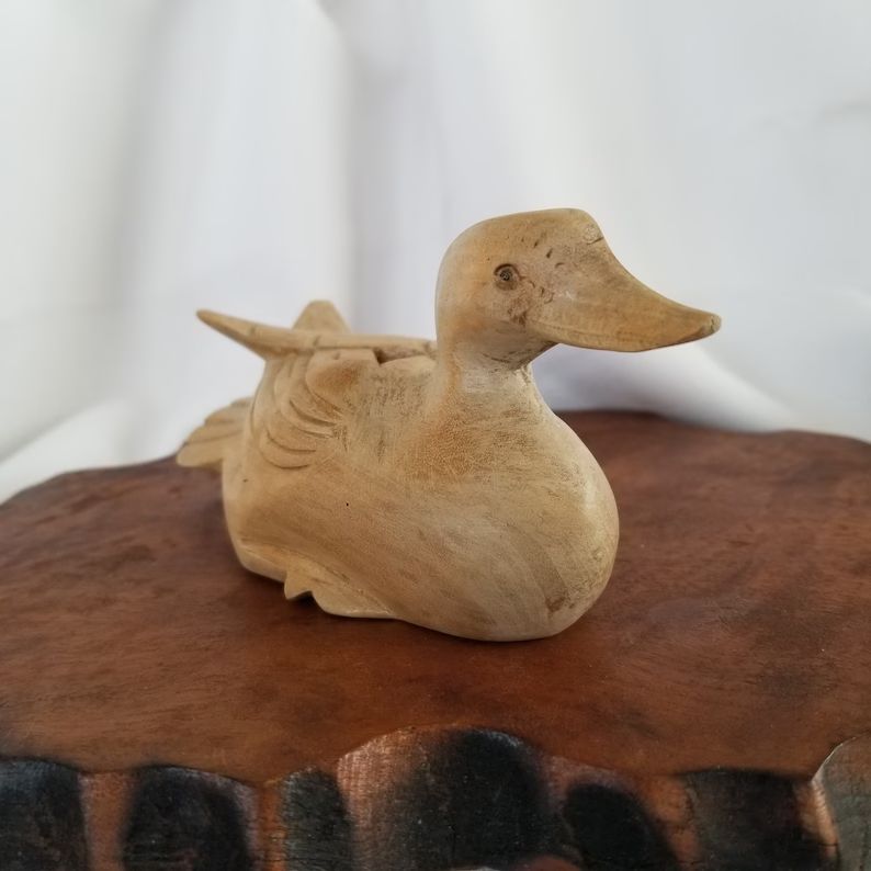 White Oak Duck Hand Carved 5" x 2 1/2", Unfinished Wood Duck, DIY Duck Painting | Etsy (US)