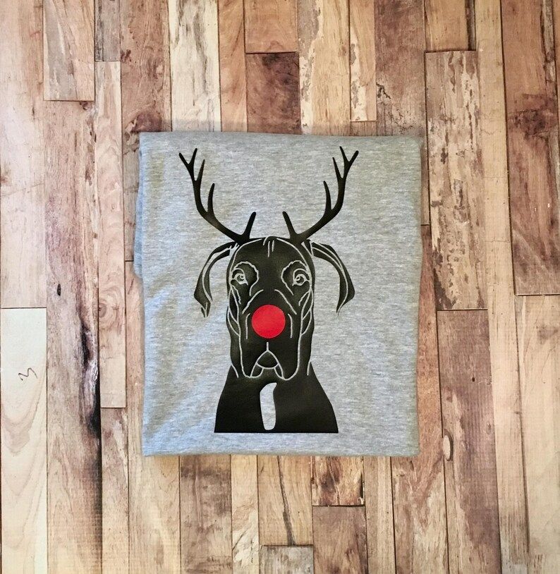 Christmas Reindeer Great Dane Shirt | Etsy (US)