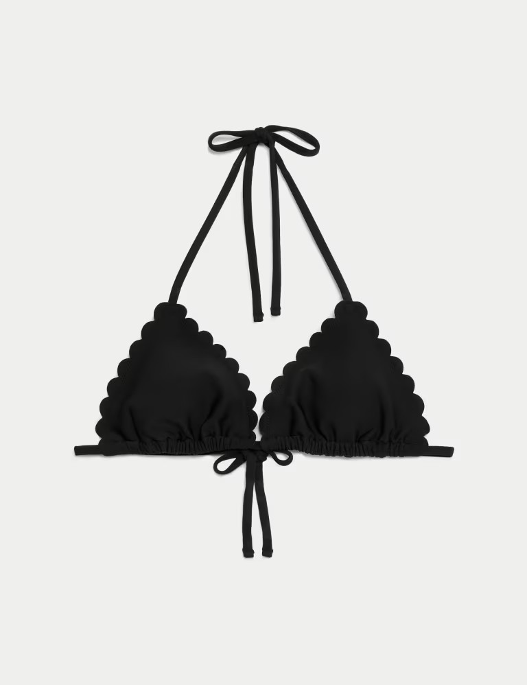 Padded Scallop Triangle Bikini Top | Marks & Spencer (UK)