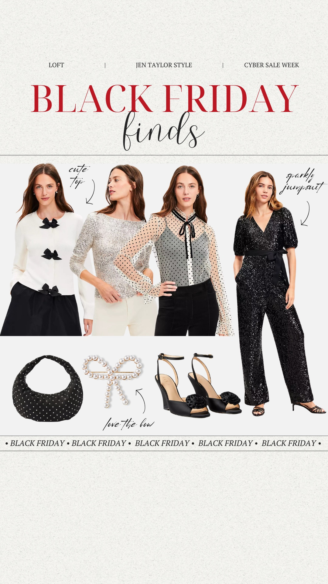 Add a touch of elegance to your holiday look with LOFT’s Black Friday deals! Perfect for gifting or treating yourself, these timeless pieces will have you sparkling through the season.

#LTKPlusSize #LTKSaleAlert #LTKCyberWeek