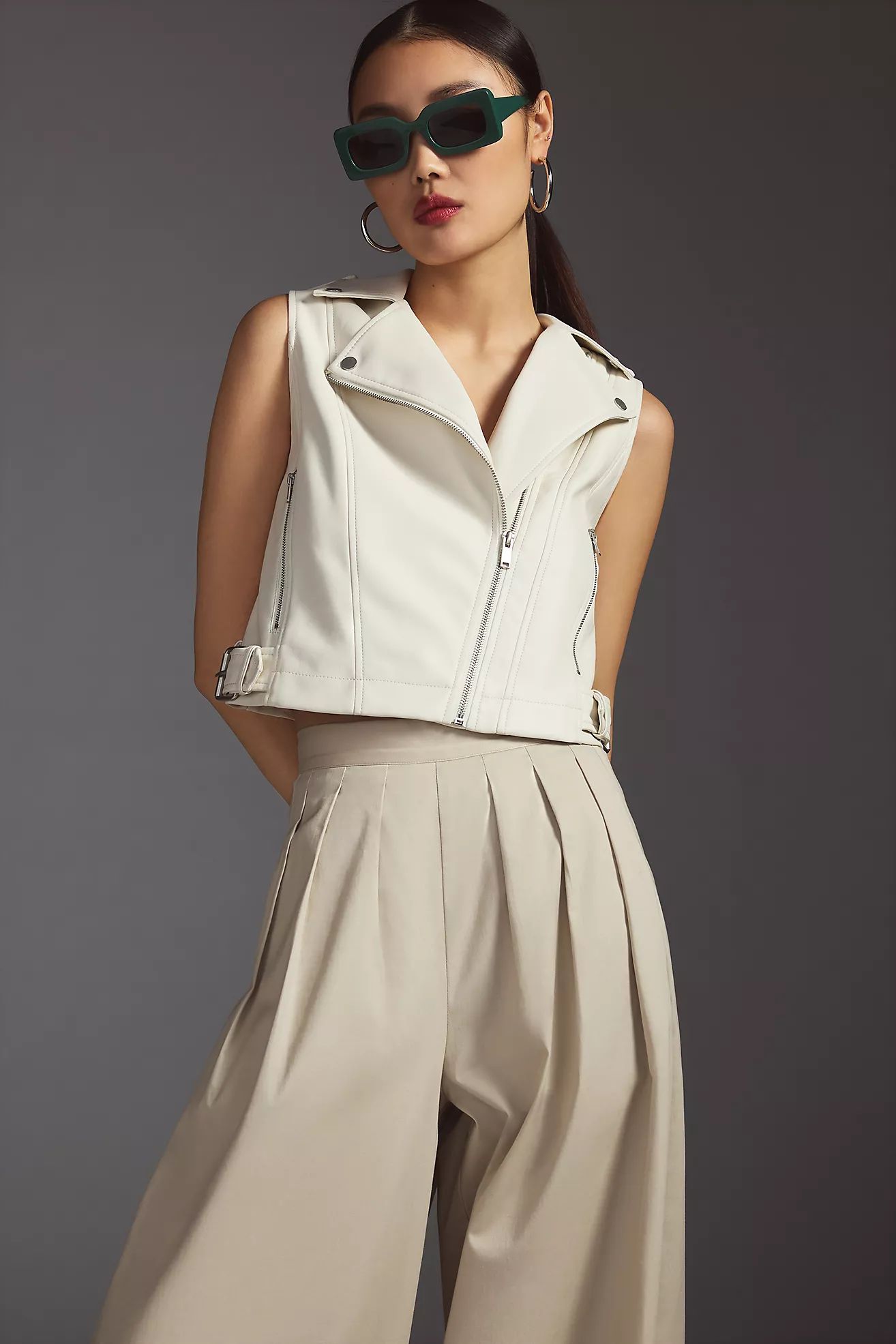 By Anthropologie Cropped Moto Vest | Anthropologie (US)