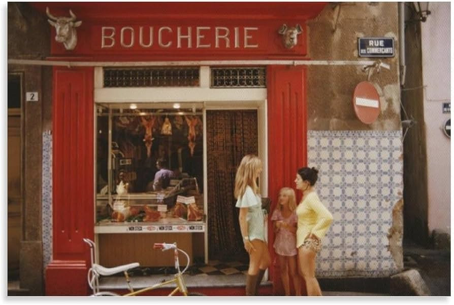 Slim Aarons Photographic Art Poster Saint-Tropez Boucherie Poster Canvas Wall Art Posters For Roo... | Amazon (US)