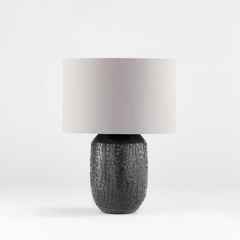 Matilde Table Lamp with Grey Drum Shade + Reviews | Crate and Barrel | Crate & Barrel