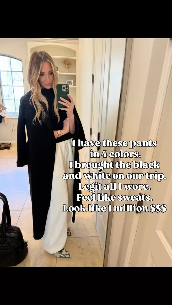 These pants are so good I got them in four colors. They’re the best pants to travel with. It is all I wore on our trip! 

Em Sizes:
Height: 5’6”
Weight: 115lbs
Top: Small
Pants: 2, small, 25

#LTKootd #LTKdayinmylife #LTKTravel