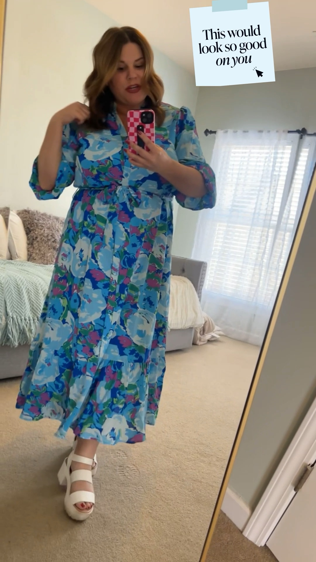 The spring dress you all have been waiting for. Another great Amazon find and perfect for the spring transition into warmer weather. ☀️🌸💐