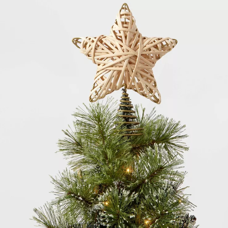 12" Rattan Star Tree Topper - Wondershop™ | Target