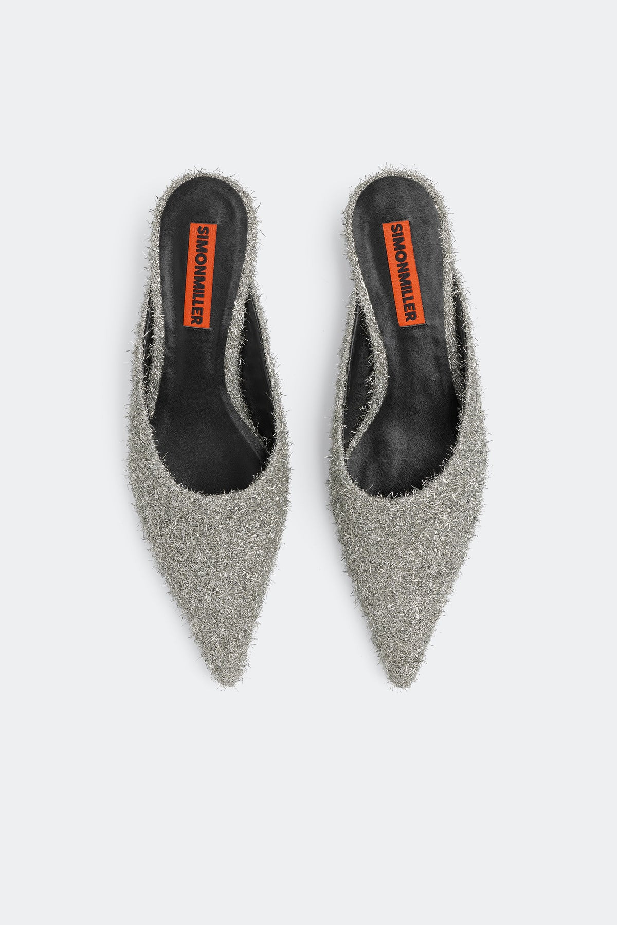 Tinsel Arrow Mule In Silver | Simon Miller