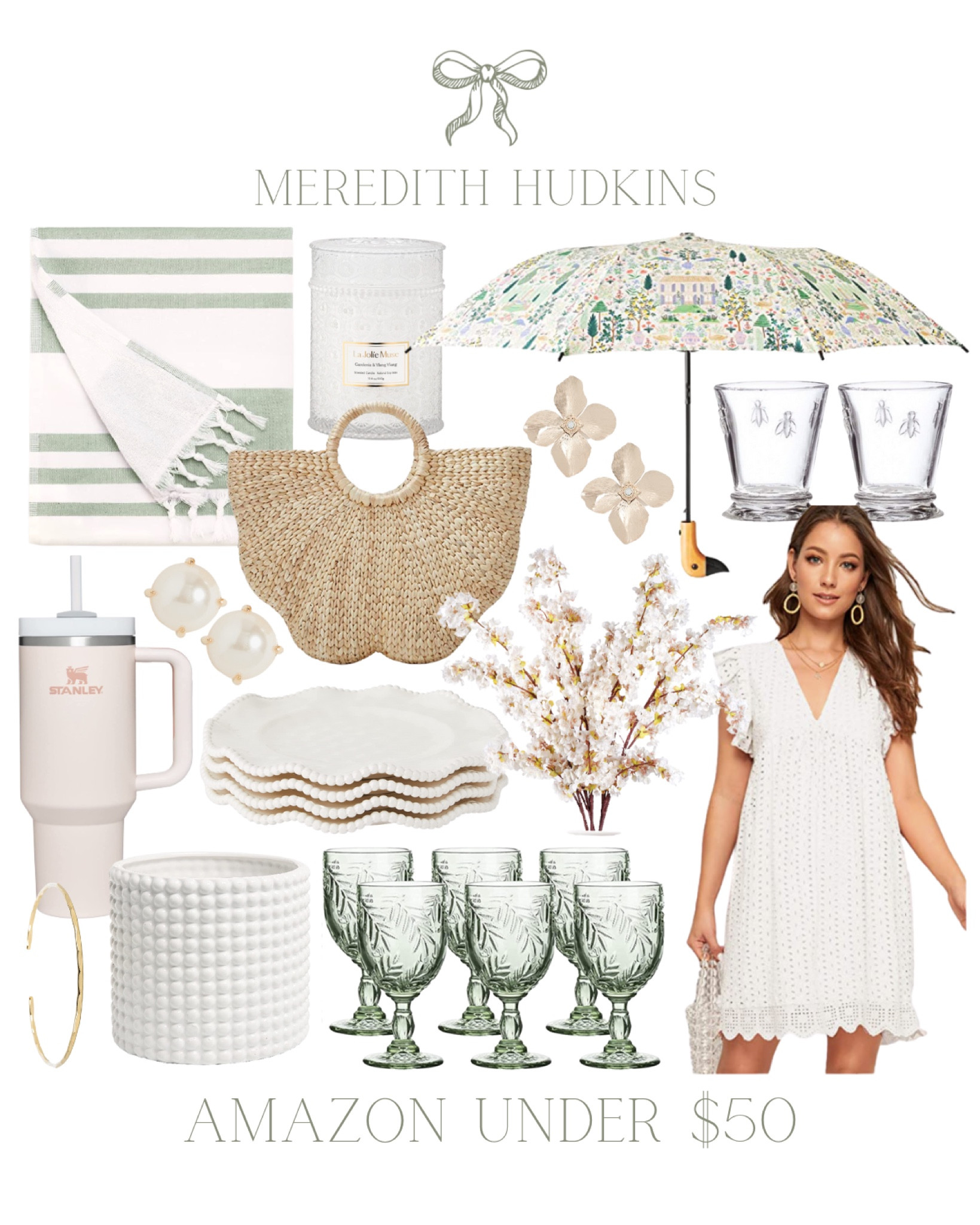 White dress, spring dress, spring fashion, women’s fashion, beach towel, candle, woman purse, tote, bag, Stanley cup, spring home decor, drinking glasses, kitchen, hostess gift, faux cherry blossoms, gardening, pot, Mother’s Day gift idea, dinnerware, cuff bracelet, pearl earrings, flower earrings, umbrella, Amazon home, Amazon fashion 

#LTKunder50 #LTKSeasonal #LTKsalealert