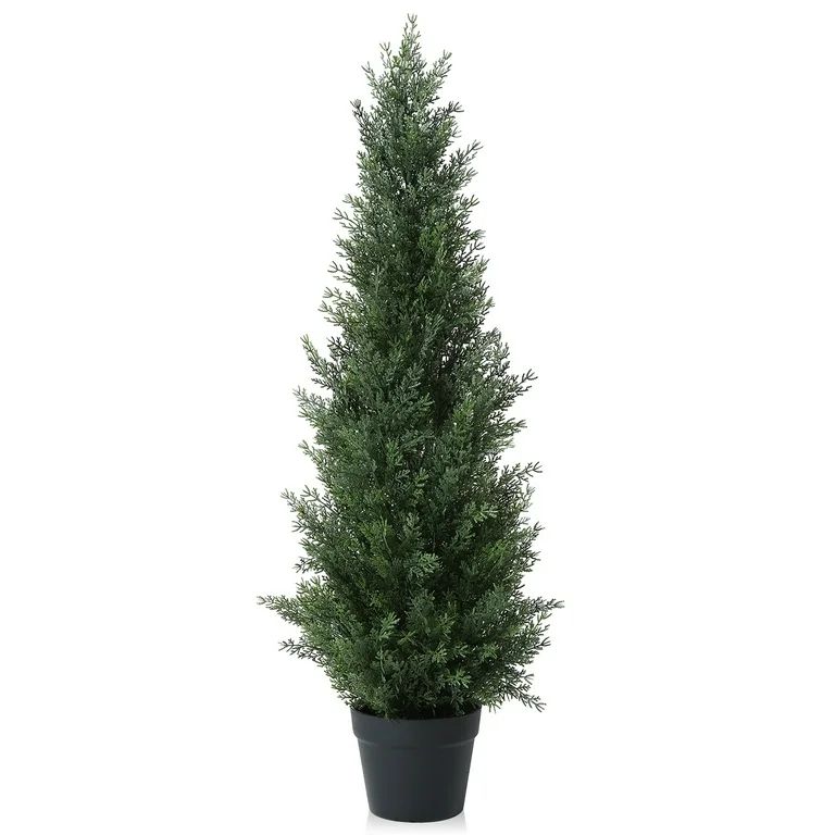 Artificial Cedar Tree 3 ft Outdoor Artificial Topiary Cedar Plants Fake Tree UV Rated Potted Tree... | Walmart (US)