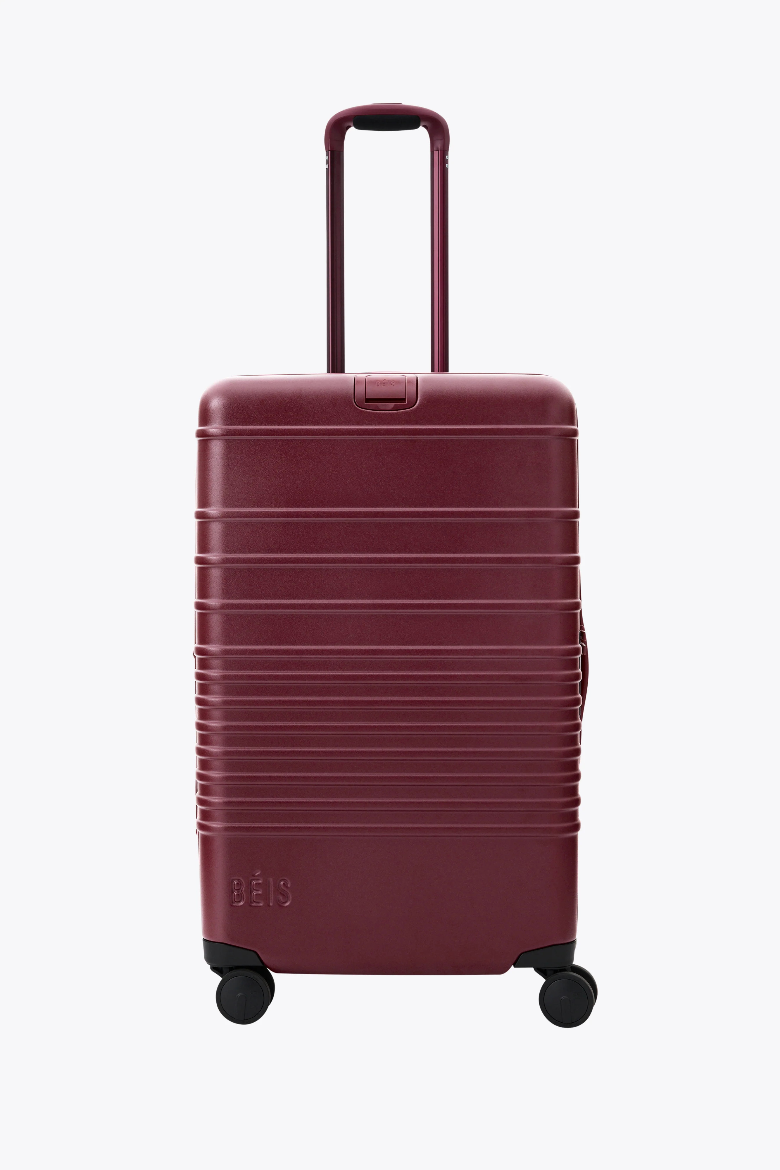 BÉIS 'The Medium Check-in Roller' in Burgundy - Matte 26" Medium Check-In Rolling Suitcase & Lug... | BEIS