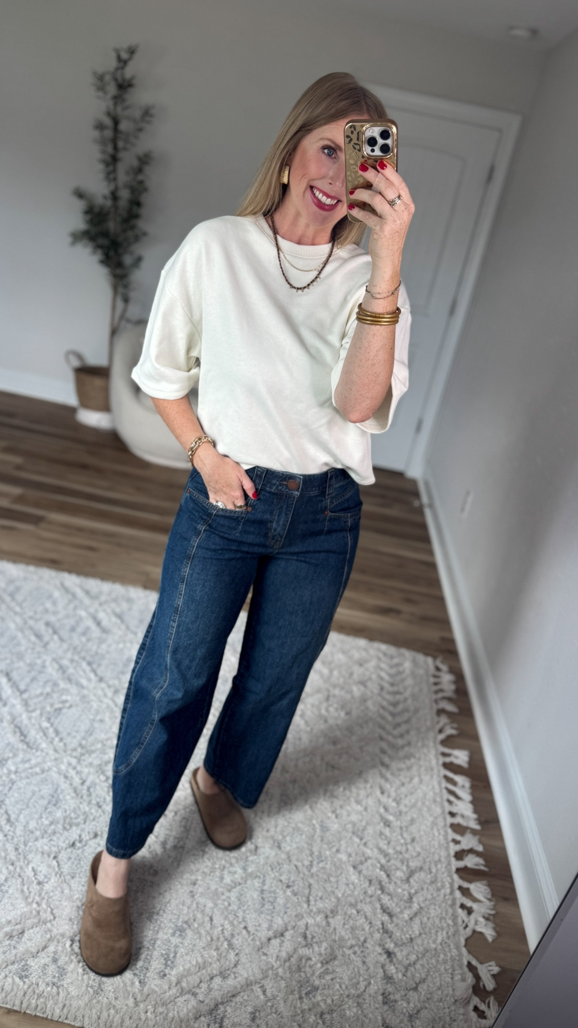 Daily try on, Walmart outfit, Walmart fashion, Walmart style, oversized white tee

#LTKootd