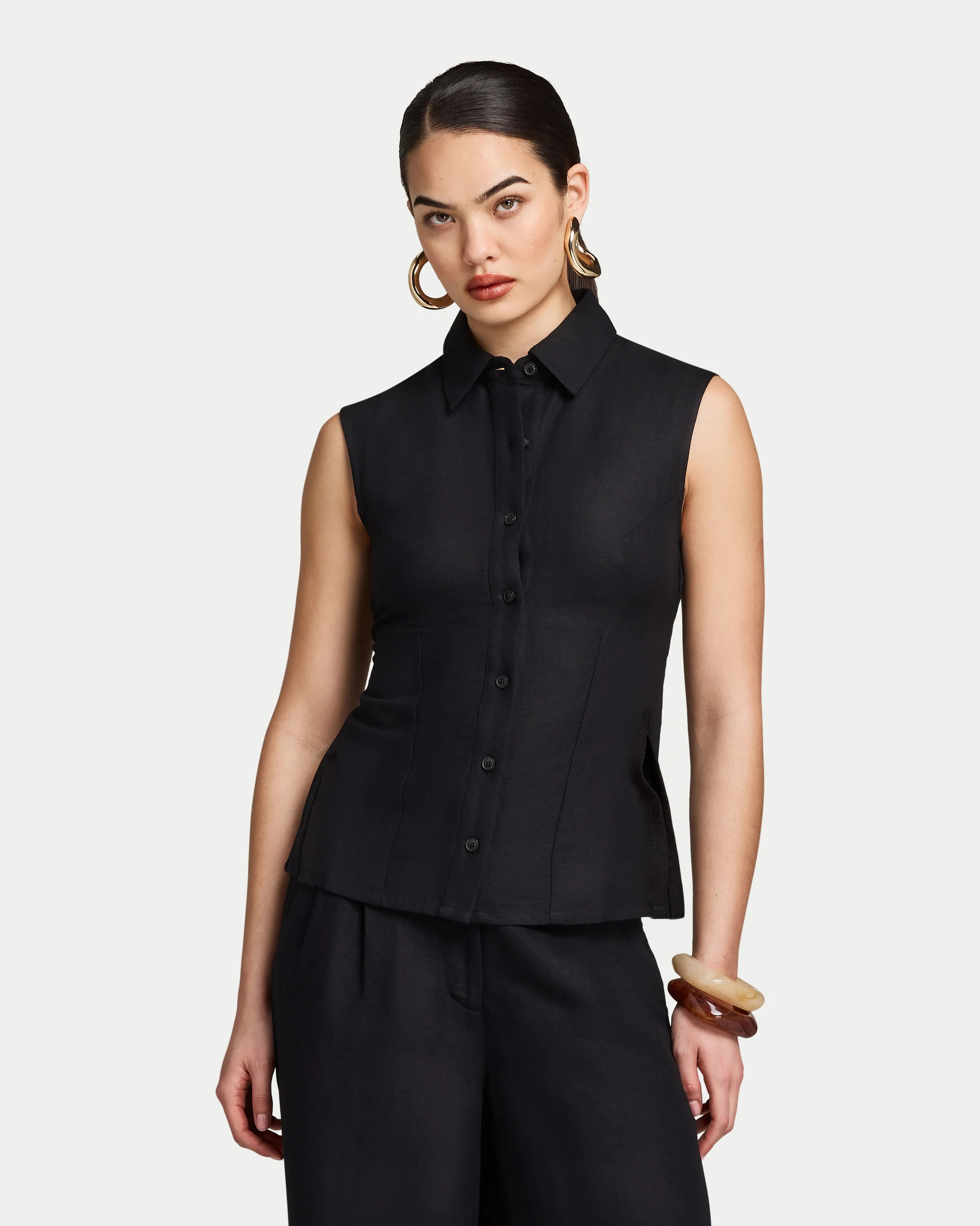 Womens Resort Linen Waistcoat | HERA Clothing