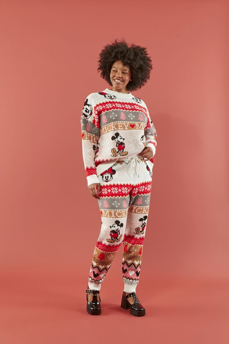 Plus Size Disney Mickey & Minnie Sweater-Knit Joggers | Forever 21 | Forever 21 (US)