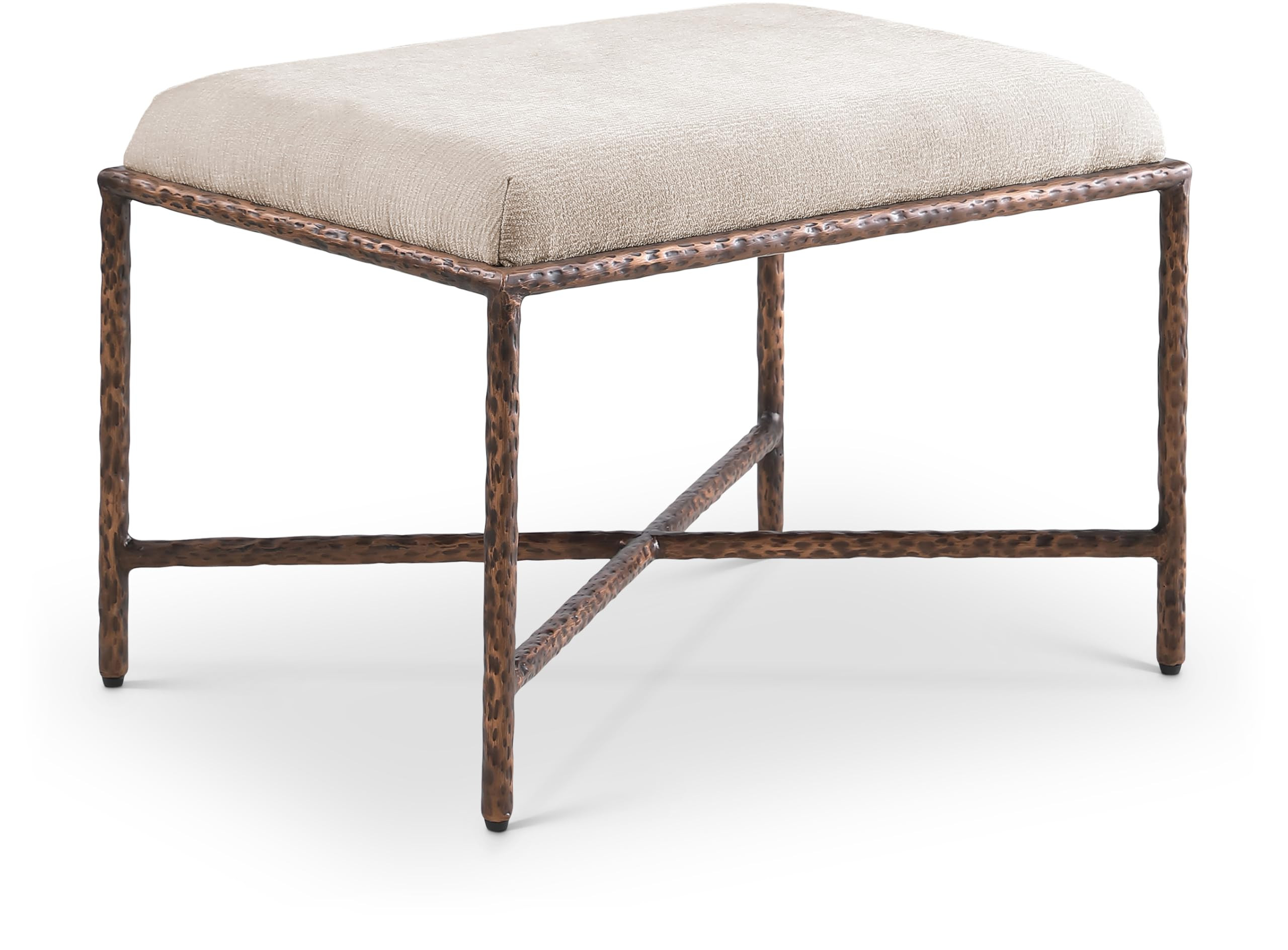 Meridian Furniture 22063Beige Valley Collection Modern | Contemporary Bench with Soft Beige Cheni... | Amazon (US)