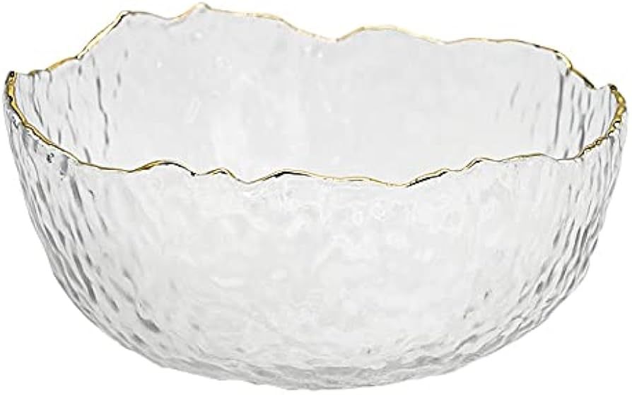 Amazon.com | TOSSOW Glass Salad Bowl Irregular Shape Serving Bowls, 25 oz Pyrex Mixing Bowls for ... | Amazon (US)