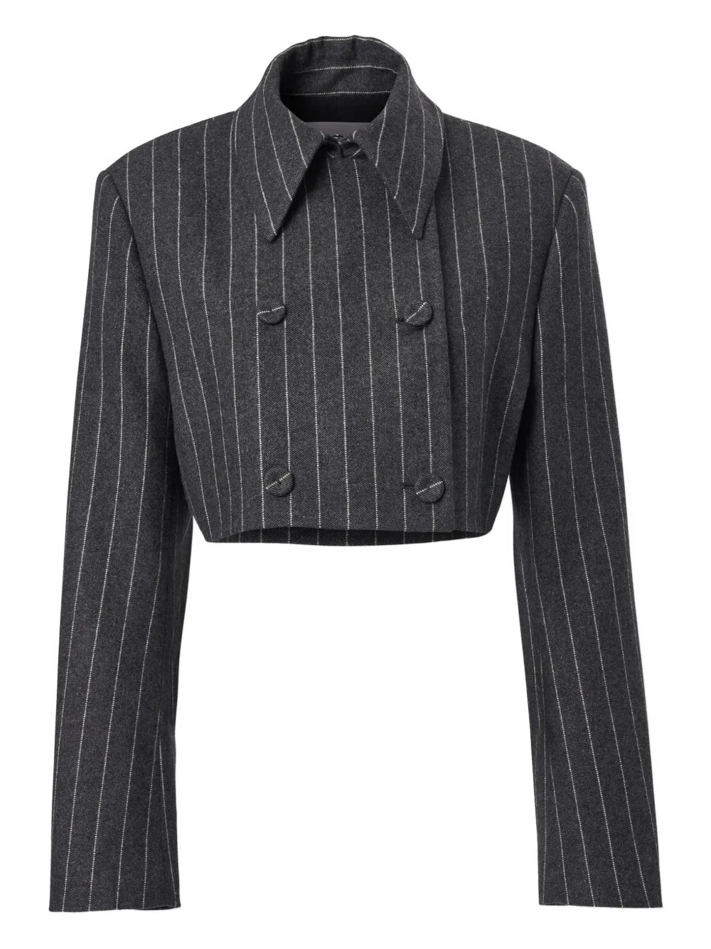 Carolina Herrera Pinstripe double-breasted Jacket | Grey | FARFETCH IT | Farfetch Global