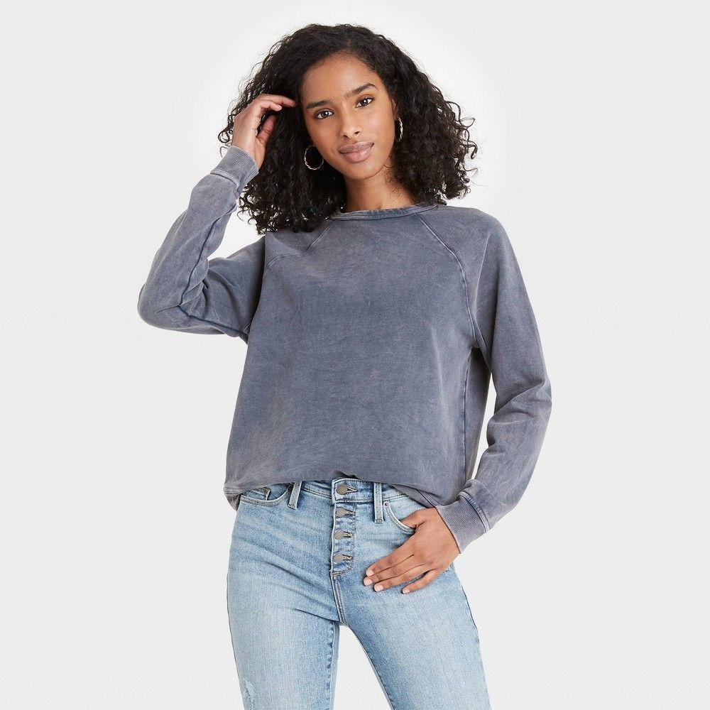 Women's Sweatshirt - Universal Thread Blue M | Target