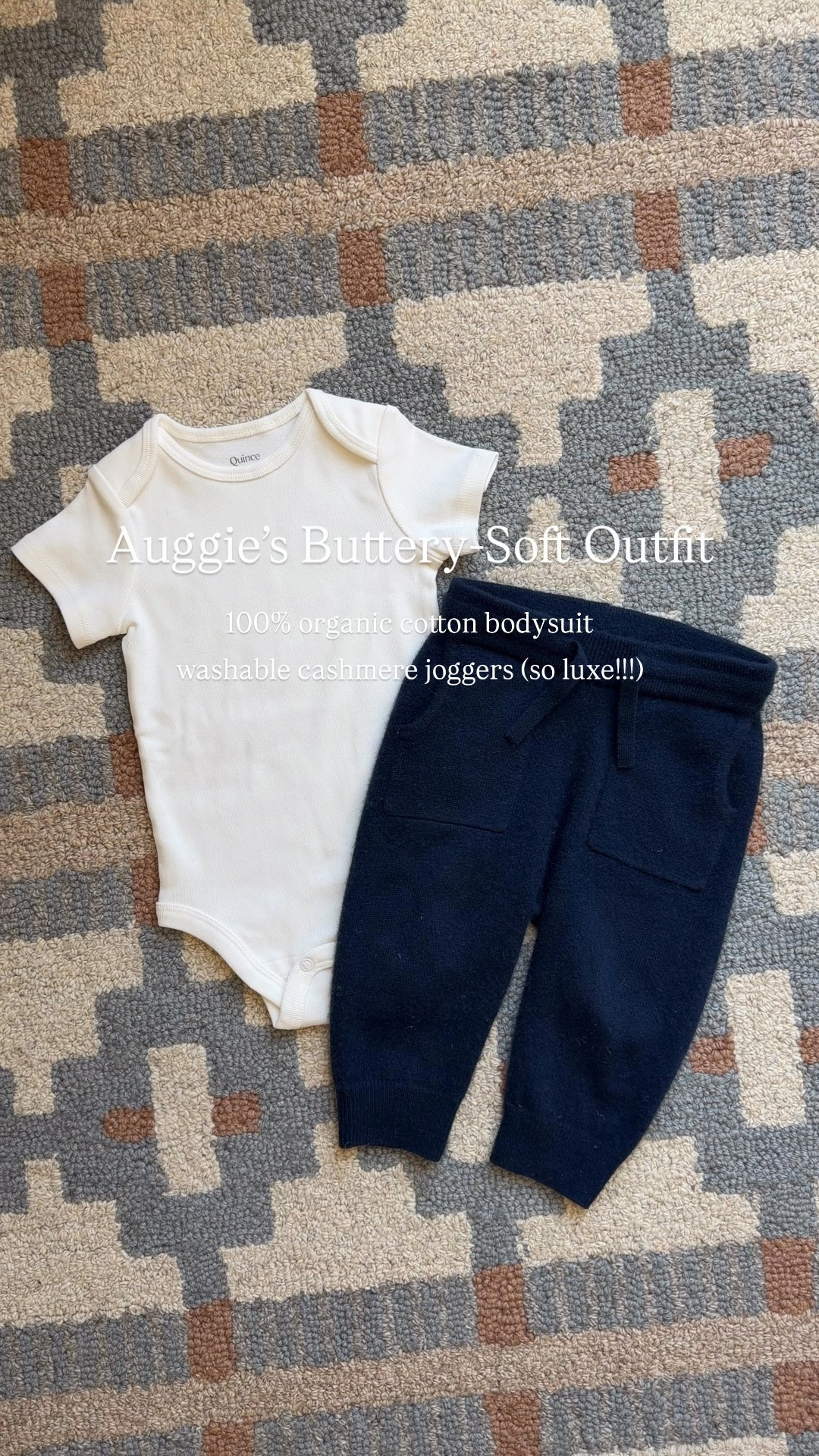 This @Quince  outfit is buttery soft….I’m thinking I need it in an adult size!! We try to dress in organic cotton when we can, so I LOVE that this bodysuit for Auggie is 100% cotton. The cashmere joggers are so luxe, beyond soft and WASHABLE (a must for children). #QuincePartner

#LTKKids #LTKBaby #LTKSaleAlert