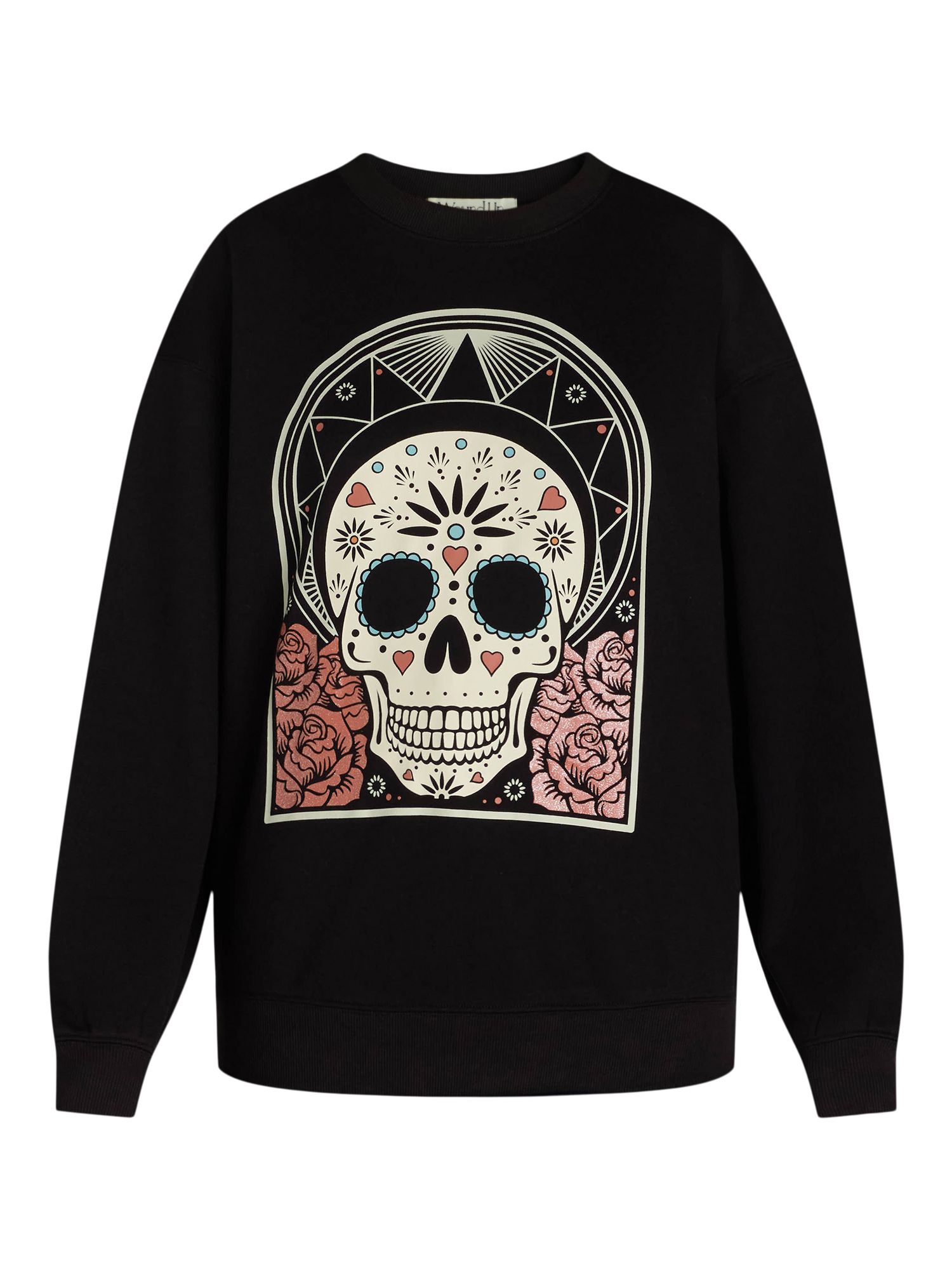 Sugar Skull Women's Graphic Sweatshirt with Long Sleeves, Sizes XXS-XXL | Walmart (US)