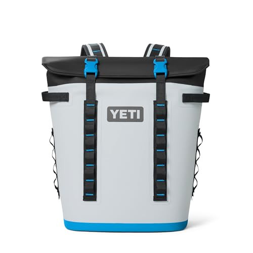 YETI Hopper M20 Backpack Soft Sided Cooler with MagShield Access, Fog Gray/Blue | Amazon (US)