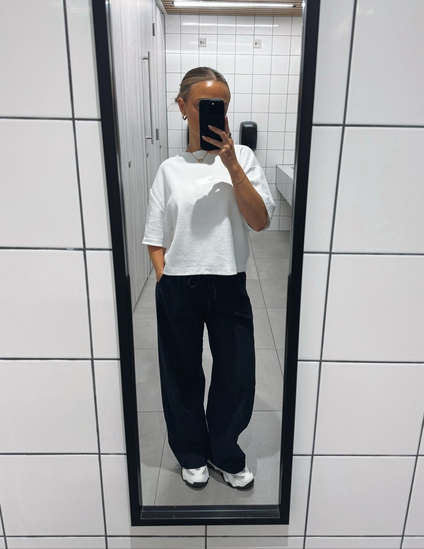 Recent work outfits!!

Outfit inspo ideas casual workwear wide leg trousers summer white boxy tee tshirt navy pinstripe 

 #LTKuk #LTKsummer #LTKworkwear