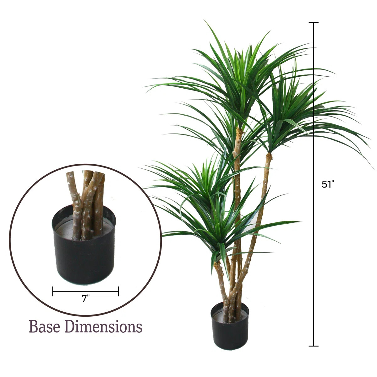 Tropical Yucca Plant, Faux Palm Tree | Wayfair North America