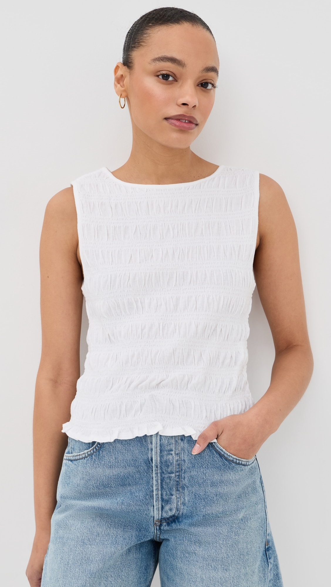 Smocked Boat Neck Tank | Shopbop