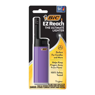 BiC EZ Reach Classic Pocket Lighter: Multicolor, Child-Resistant, 1.45-inch Wand | Target