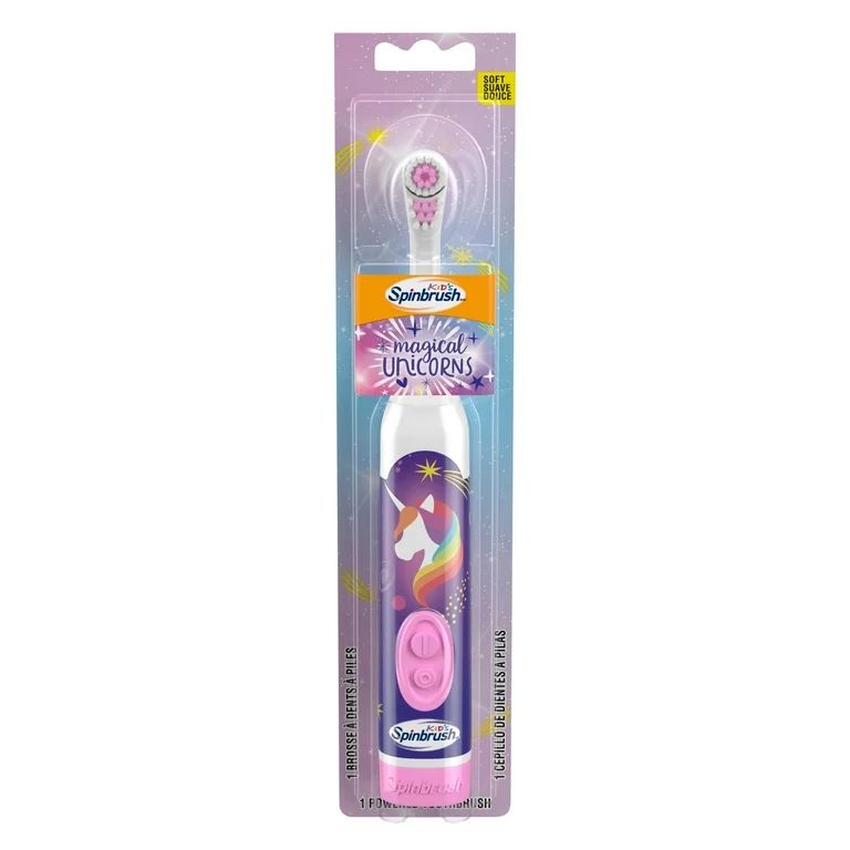 Magical Unicorn Kid’s Spinbrush Electric Battery Toothbrush, Soft, 1 ct - Walmart.com | Walmart (US)