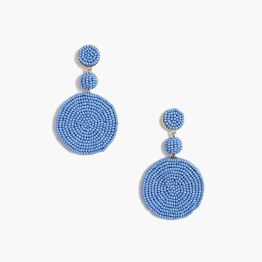 Large circle beaded statement earrings | J.Crew Factory