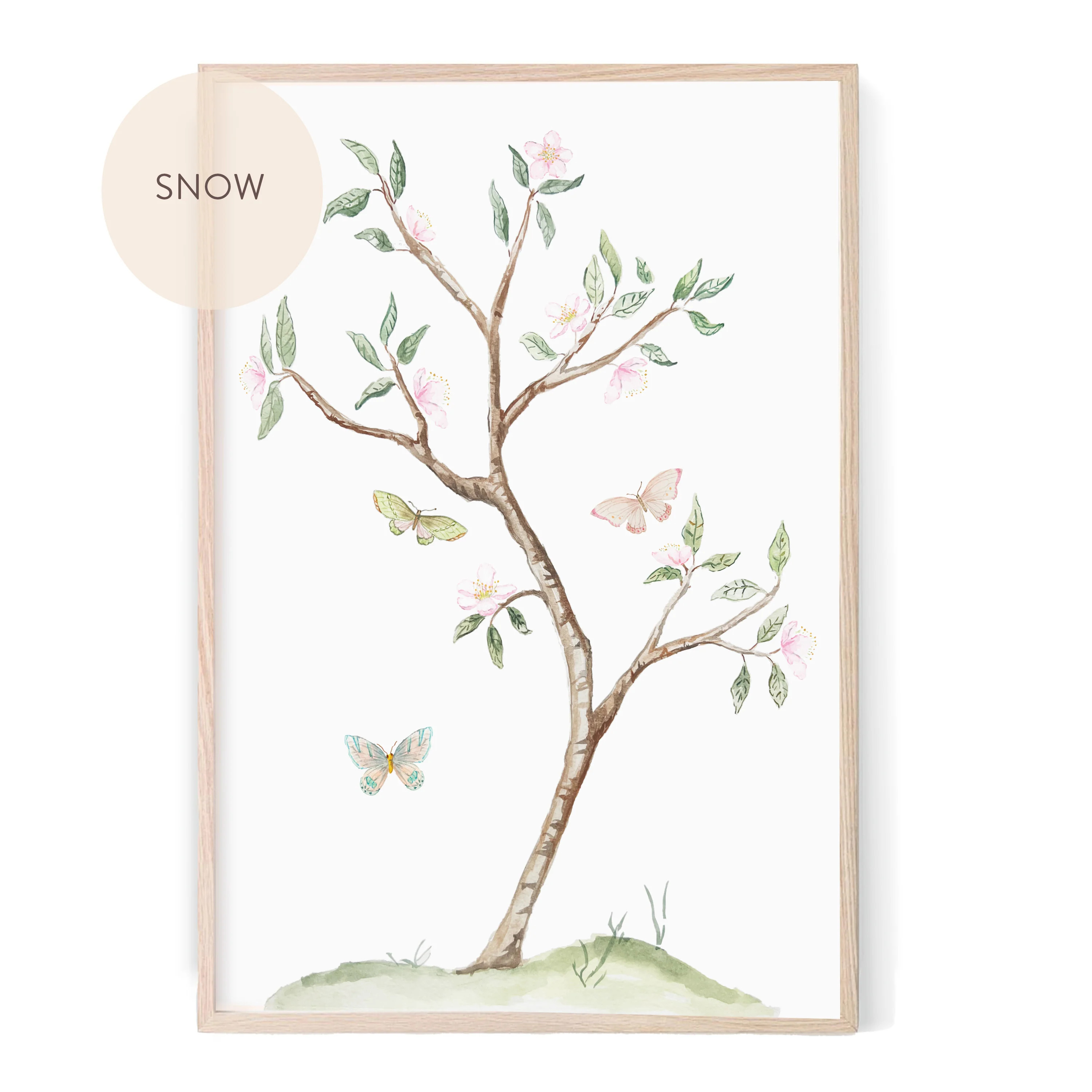 Original Chinoiserie Cherry Blossom Tree Art Print | Sweet Pea and Whimsy