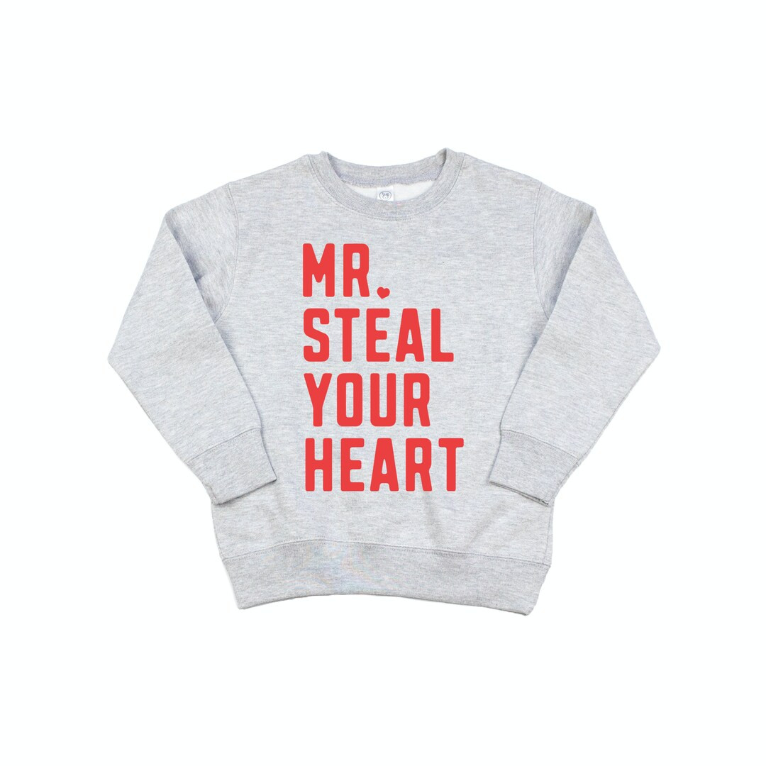 Mr. Steal Your Heart Sweatshirt I Toddler Boy Valentine's - Etsy | Etsy (US)