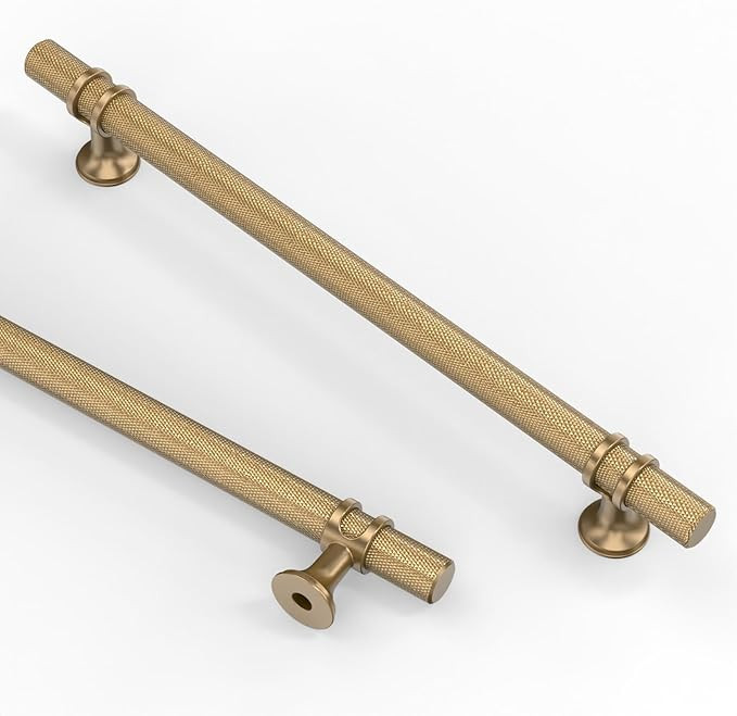 Asidrama 6 Pack 10 Inch(254mm) Knurled Champagne Bronze Kitchen Cabinet Handles, Cabinet Pulls Ki... | Amazon (US)