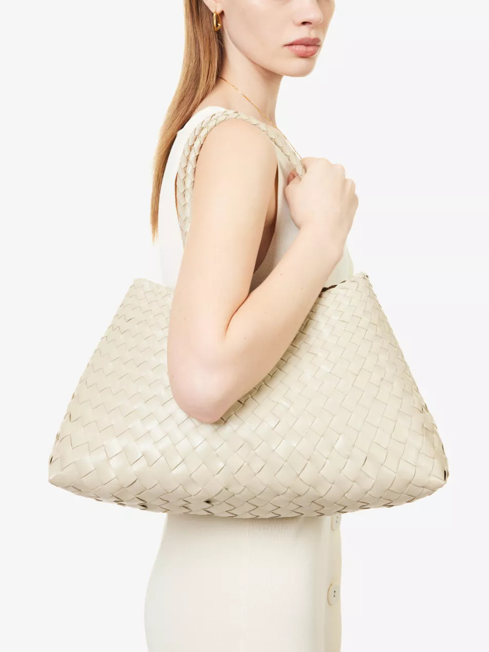 Santa Croce woven-leather top-handle basket bag | Selfridges