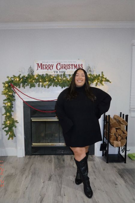 Sweater Dress Outfit perfect for the holidays 

#LTKplussize #LTKHoliday #LTKparties