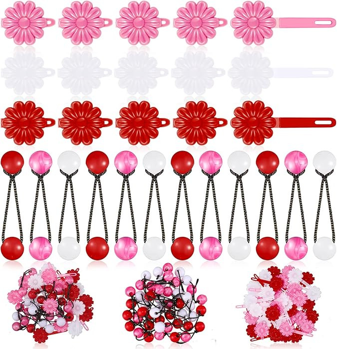 72 Pcs Hair Accessories Set - Barrettes, Balls, Bows, Flowers, and Clips for Girls, Baby, and Tod... | Amazon (US)