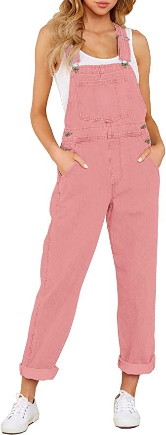 luvamia Women's Casual Stretch Adjustable Denim Bib Overalls Jeans Pants Jumpsuits | Amazon (US)