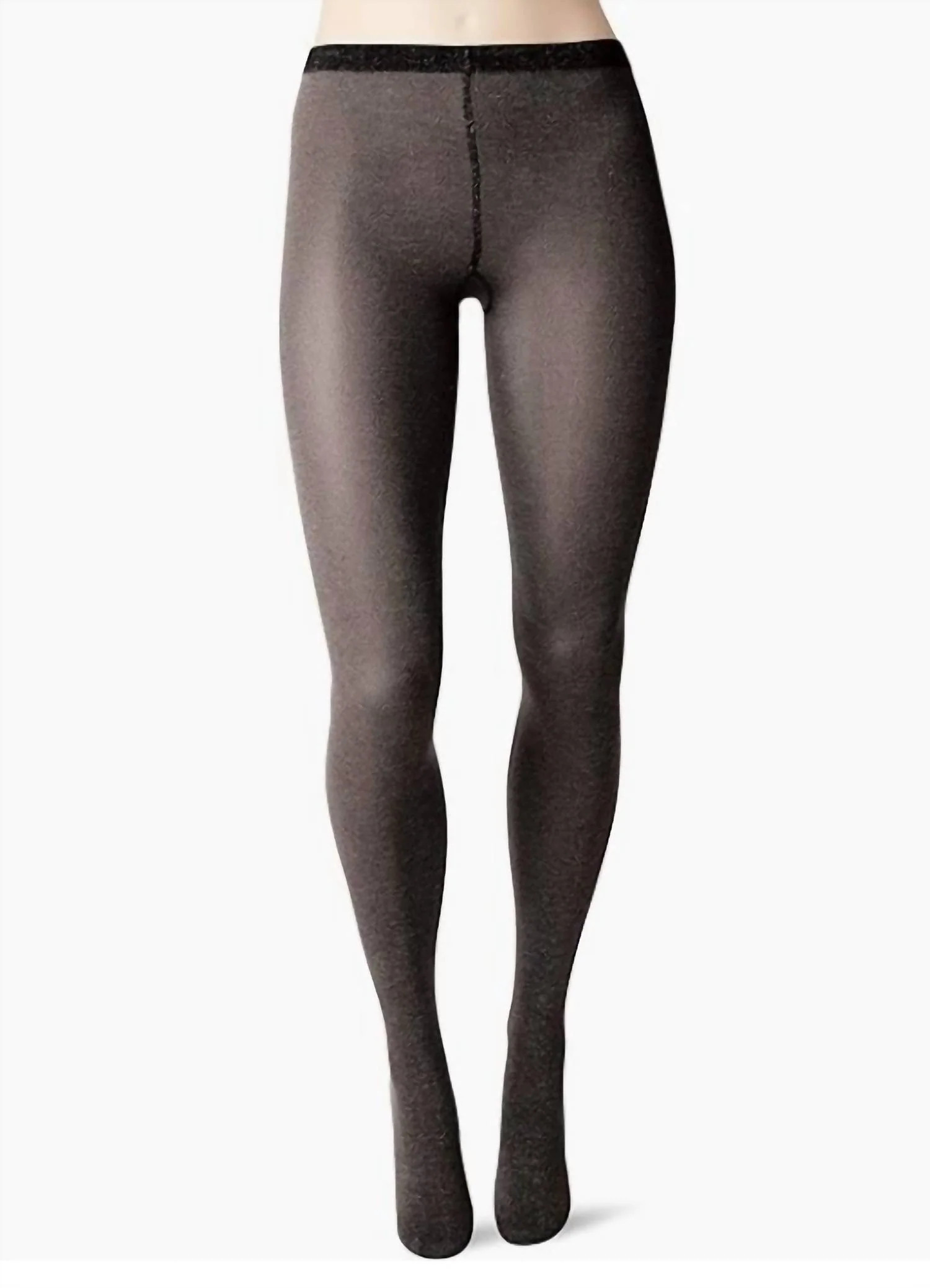Cotton Velvet Tights In Black-Chiné | Shop Simon