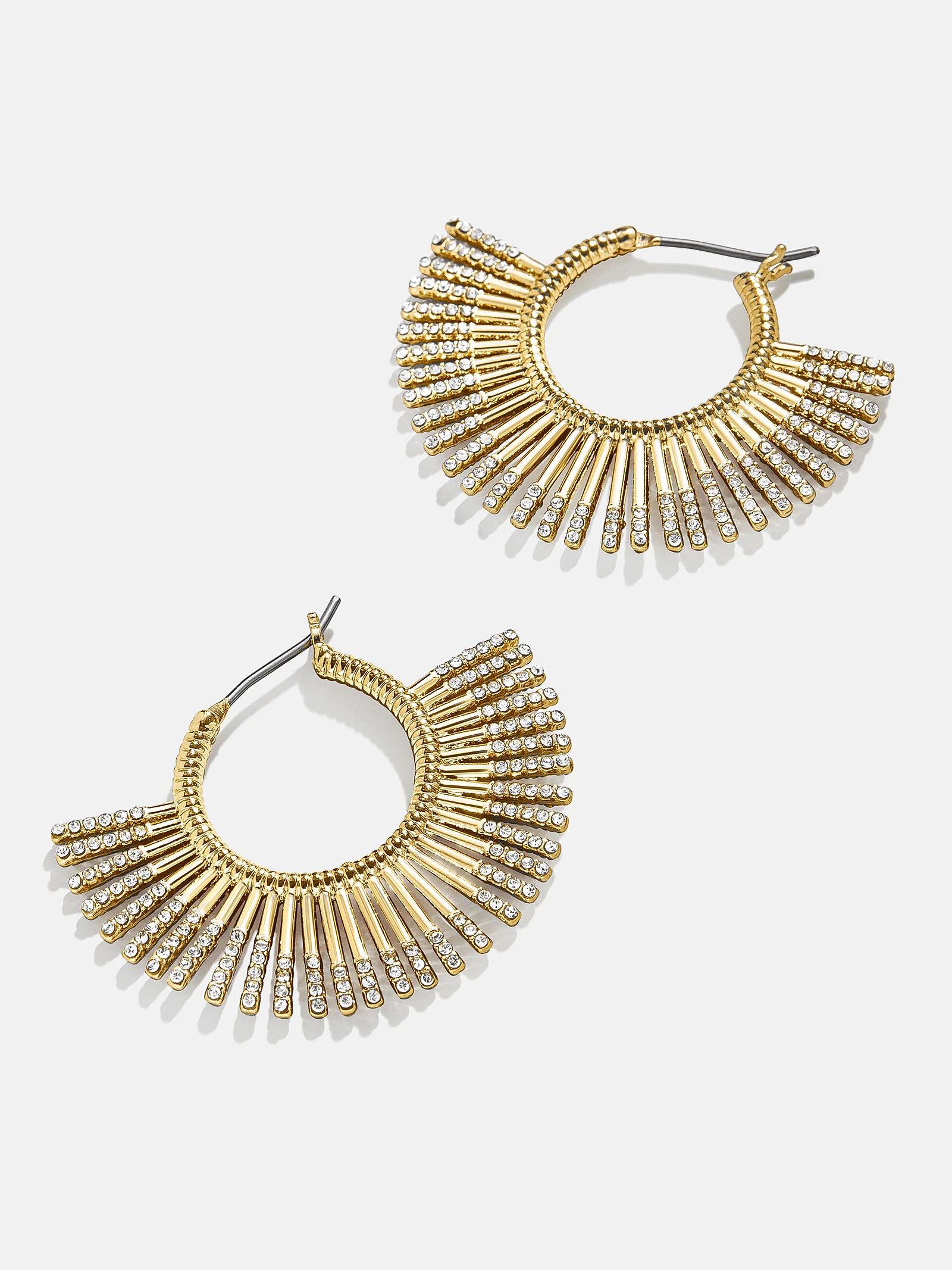 Sundar Earrings - Large Gold/Clear | BaubleBar (US)