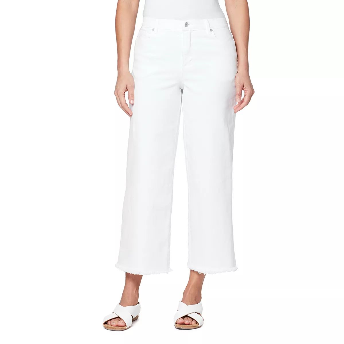 Women's Gloria Vanderbilt Amanda Wide-Leg Crop Jeans | Kohl's