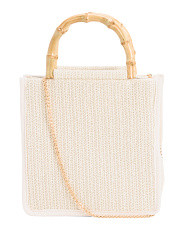 Texture Handle Tote With Chain Strap | Marshalls