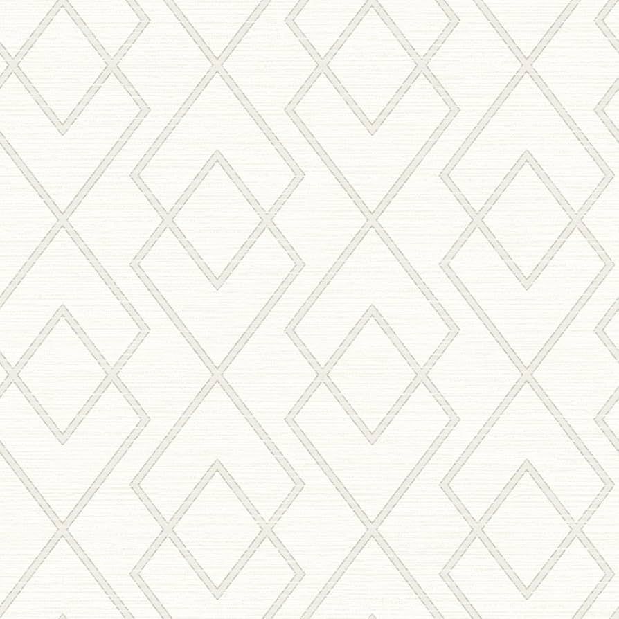 Chesapeake 3115-12423 Blaze Trellis Wallpaper, White | Amazon (US)