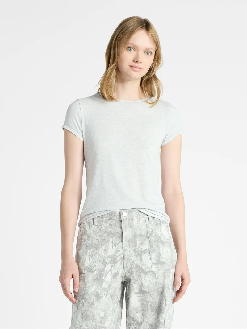 No Boundaries Crew Neck Tee with Short Sleeves, 1 or 3-Pack, Women’s | Walmart (US)