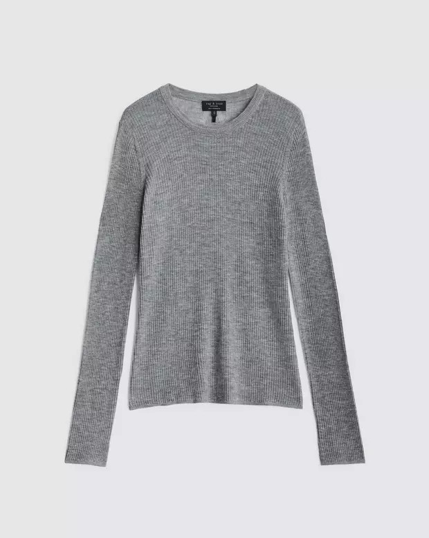 Mandee Ribbed Cashmere Crew | rag & bone