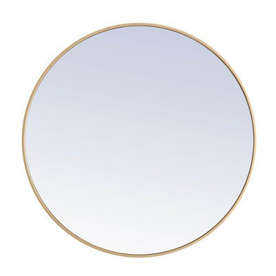 Elegant Lighting Metal frame Round Mirror 36 inch Brass finish | Target