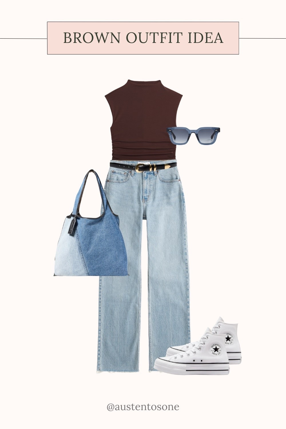 How to style brown with blue! I love mixing neutral colors with denim so here’s an easy way to add some warmth to your outfit  

#LTKFindsUnder100 #LTKShoeCrush #LTKStyleTip