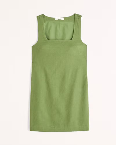 Women's Linen-Blend Wide Strap Mini Dress | Women's Dresses & Jumpsuits | Abercrombie.com | Abercrombie & Fitch (US)