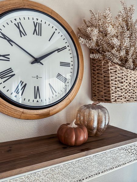 Wall decor upgrade…🧡
I had the same wall clock & wall basket for about 5 years! I decided to change it up! 

#LTKfindsunder50 #LTKSeasonal #LTKhome