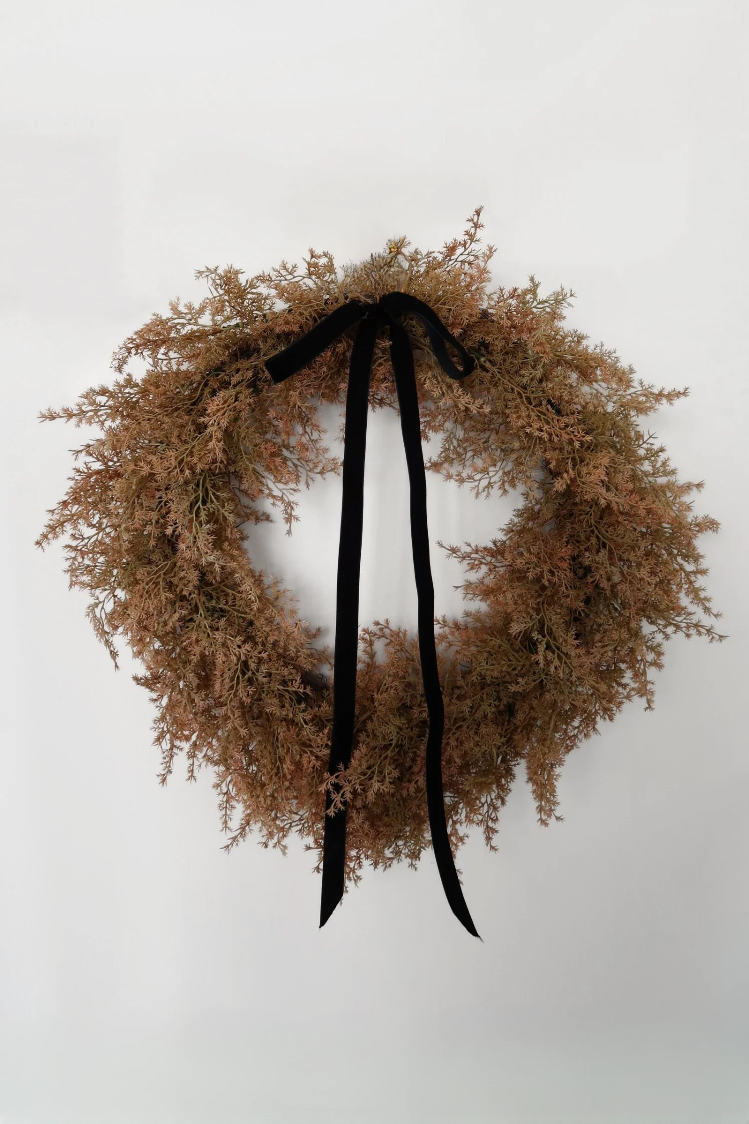 Cypress Wreath with Black Velvet Bow - 22" | THELIFESTYLEDCO